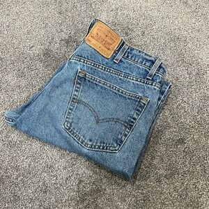 VTG Levis 550 Jeans Mens 40x30 Relaxed Denim Blue Light Wash Made USA Zip Pants
